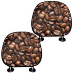 Roasted Coffee Bean Print Car Headrest Covers