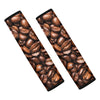 Roasted Coffee Bean Print Car Seat Belt Covers