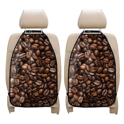 Roasted Coffee Bean Print Car Seat Organizers
