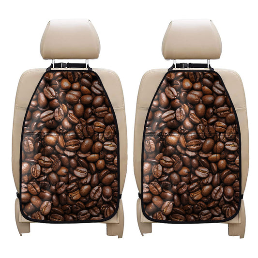 Roasted Coffee Bean Print Car Seat Organizers