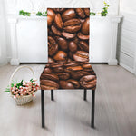 Roasted Coffee Bean Print Dining Chair Slipcover