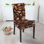 Roasted Coffee Bean Print Dining Chair Slipcover