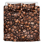 Roasted Coffee Bean Print Duvet Cover Bedding Set