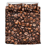 Roasted Coffee Bean Print Duvet Cover Bedding Set