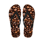 Roasted Coffee Bean Print Flip Flops