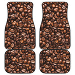 Roasted Coffee Bean Print Front and Back Car Floor Mats