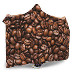 Roasted Coffee Bean Print Hooded Blanket