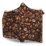 Roasted Coffee Bean Print Hooded Blanket