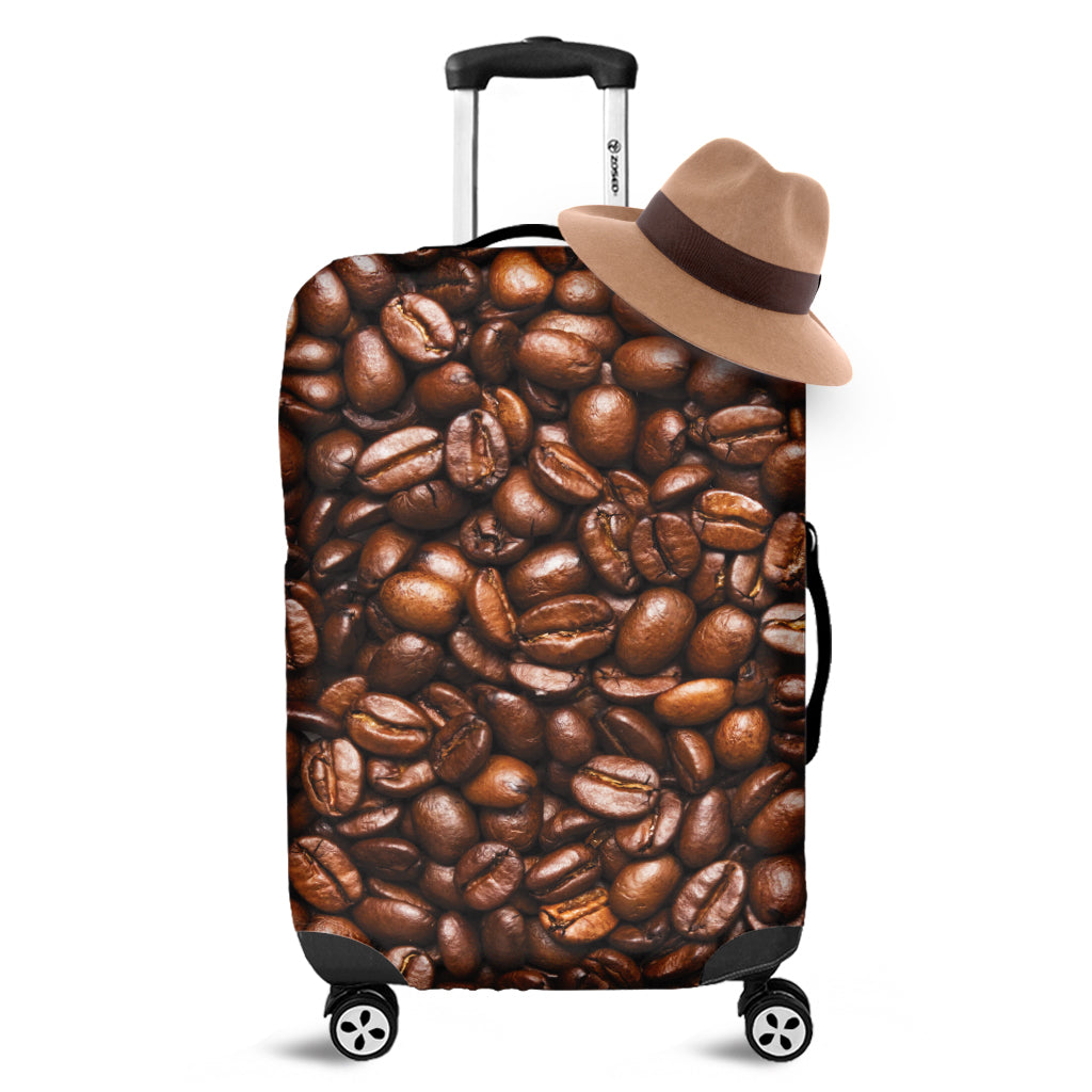 Roasted Coffee Bean Print Luggage Cover