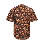 Roasted Coffee Bean Print Men's Baseball Jersey