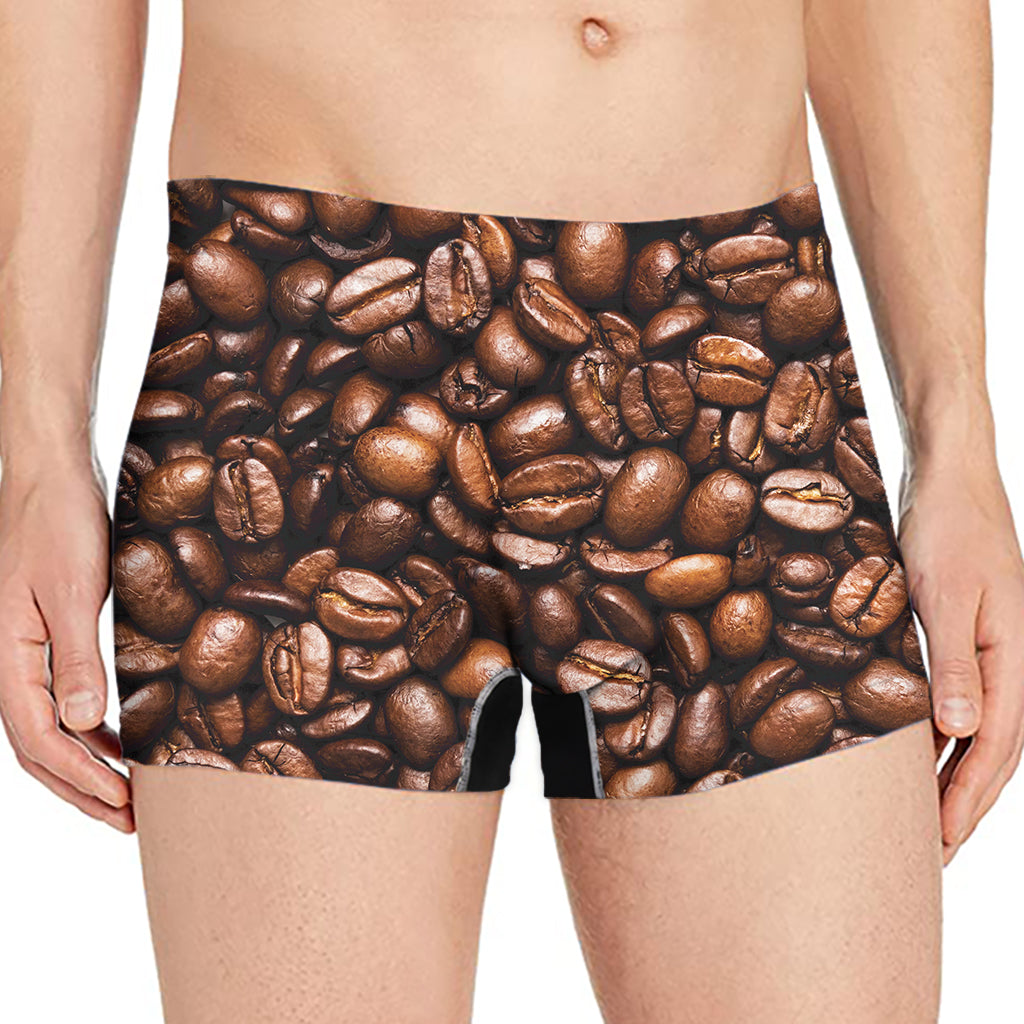 Roasted Coffee Bean Print Men's Boxer Briefs