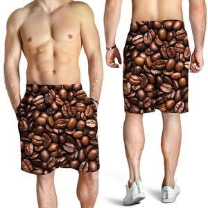 Roasted Coffee Bean Print Men's Shorts