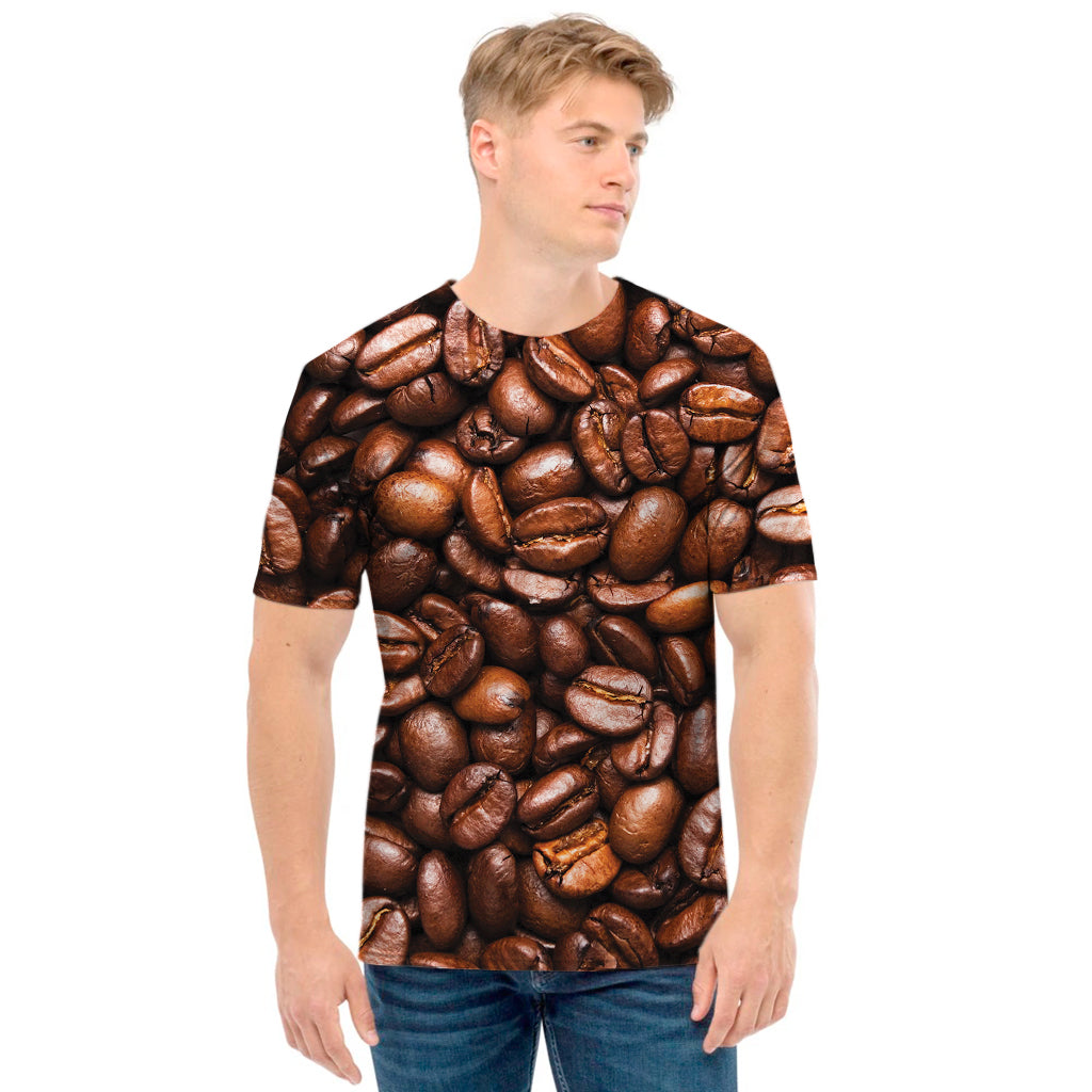 Roasted Coffee Bean Print Men's T-Shirt