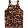 Roasted Coffee Bean Print Men's Tank Top
