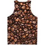 Roasted Coffee Bean Print Men's Tank Top