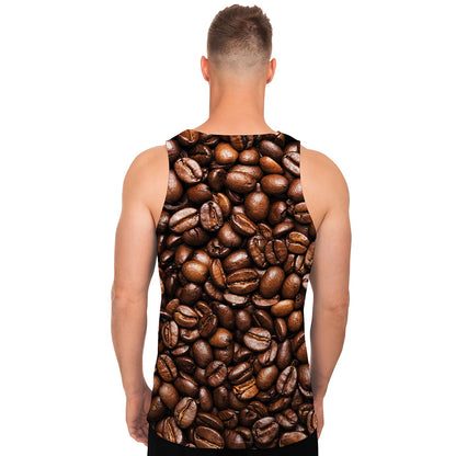 Roasted Coffee Bean Print Men's Tank Top
