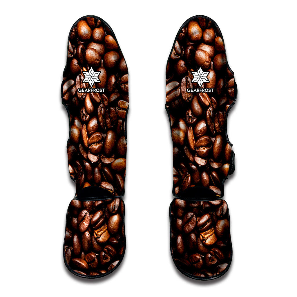 Roasted Coffee Bean Print Muay Thai Shin Guard