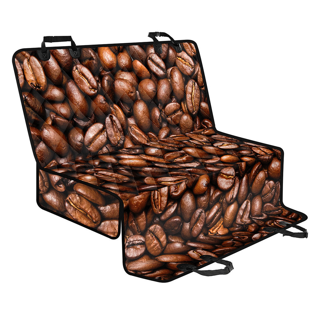 Roasted Coffee Bean Print Pet Car Back Seat Cover