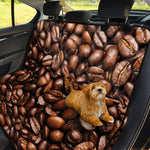 Roasted Coffee Bean Print Pet Car Back Seat Cover