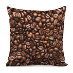 Roasted Coffee Bean Print Pillow Cover