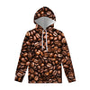 Roasted Coffee Bean Print Pullover Hoodie