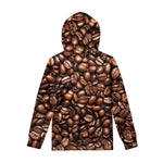 Roasted Coffee Bean Print Pullover Hoodie