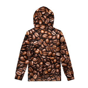 Roasted Coffee Bean Print Pullover Hoodie