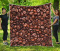 Roasted Coffee Bean Print Quilt