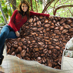 Roasted Coffee Bean Print Quilt