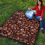Roasted Coffee Bean Print Quilt