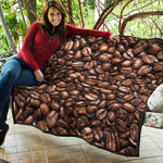Roasted Coffee Bean Print Quilt
