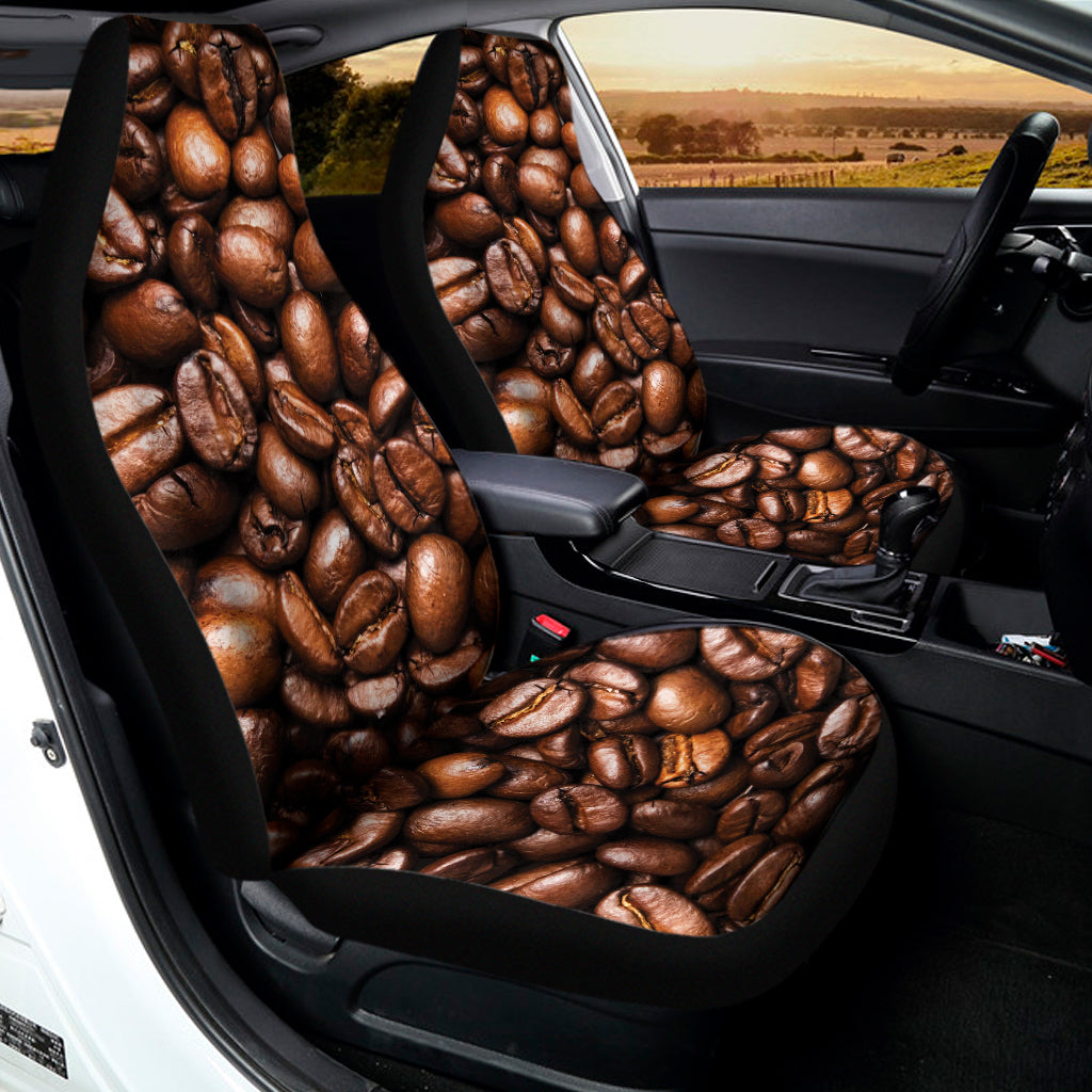 Roasted Coffee Bean Print Universal Fit Car Seat Covers