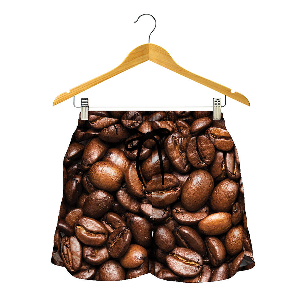 Roasted Coffee Bean Print Women's Shorts