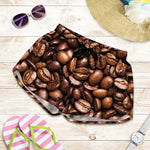 Roasted Coffee Bean Print Women's Shorts