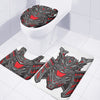 Robot Samurai Mask Print 3 Piece Bath Mat Set