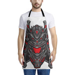 Robot Samurai Mask Print Apron