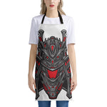 Robot Samurai Mask Print Apron