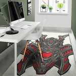 Robot Samurai Mask Print Area Rug