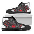 Robot Samurai Mask Print Black High Top Sneakers