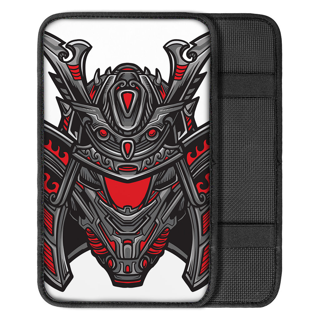 Robot Samurai Mask Print Car Center Console Cover