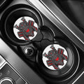 Robot Samurai Mask Print Car Coasters