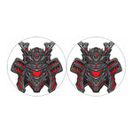 Robot Samurai Mask Print Car Coasters