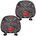 Robot Samurai Mask Print Car Headrest Covers