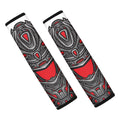 Robot Samurai Mask Print Car Seat Belt Covers