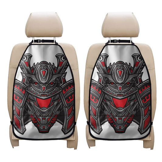 Robot Samurai Mask Print Car Seat Organizers