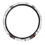 Robot Samurai Mask Print Car Steering Wheel Cover