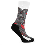 Robot Samurai Mask Print Crew Socks