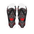 Robot Samurai Mask Print Flip Flops