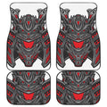 Robot Samurai Mask Print Front and Back Car Floor Mats