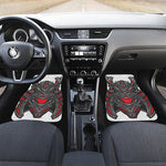 Robot Samurai Mask Print Front and Back Car Floor Mats